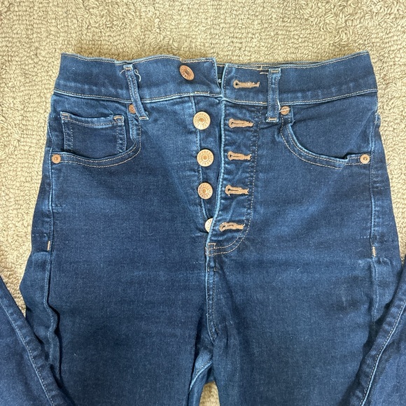 Express Dark Blue High Rise Jeans - Picture 5 of 7